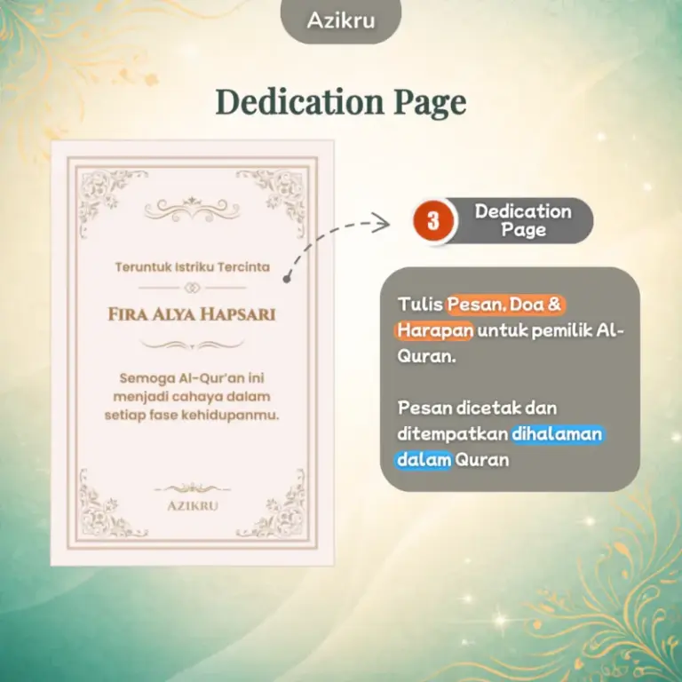 dedication page quran dewasa